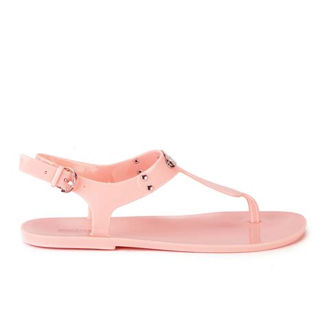 michael kors women's plate jelly sandals soft pink